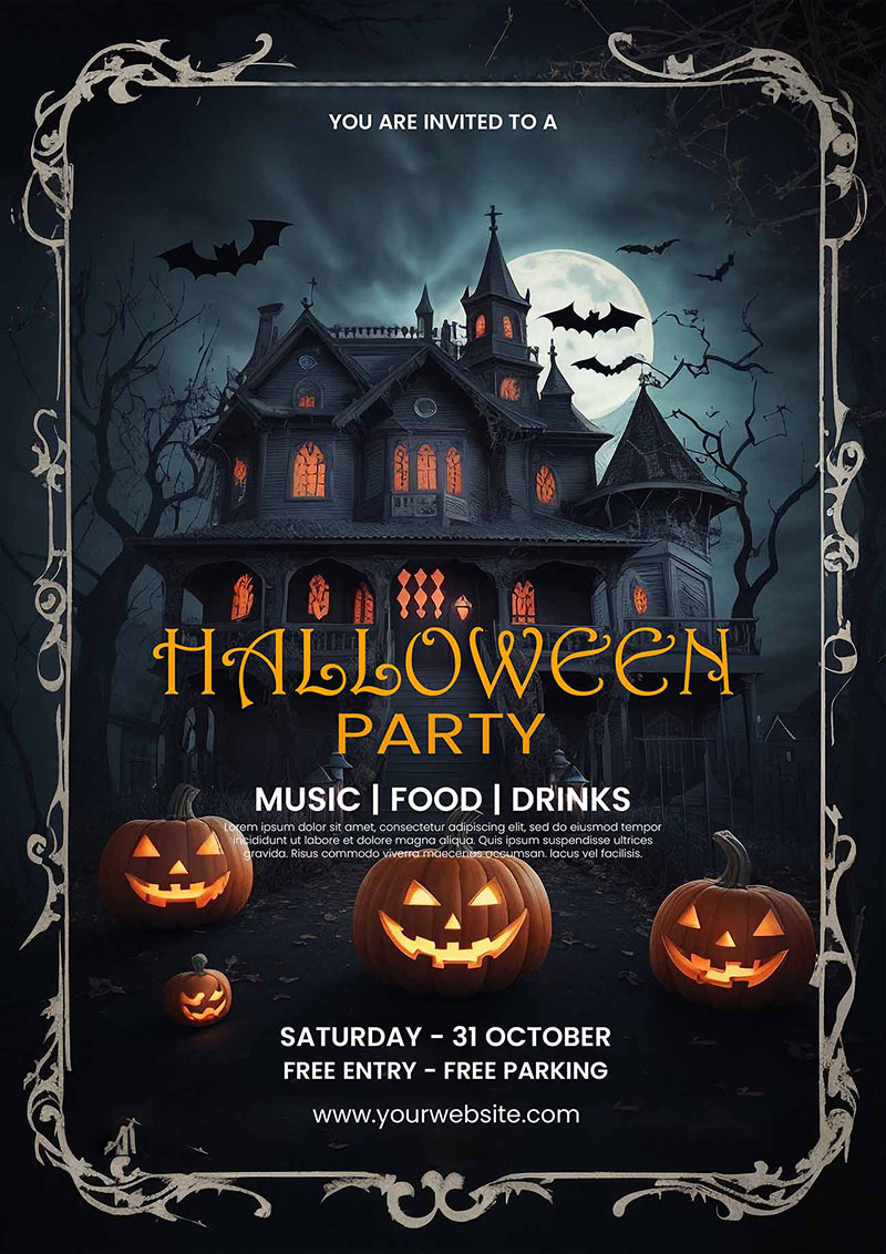Poster Halloween party