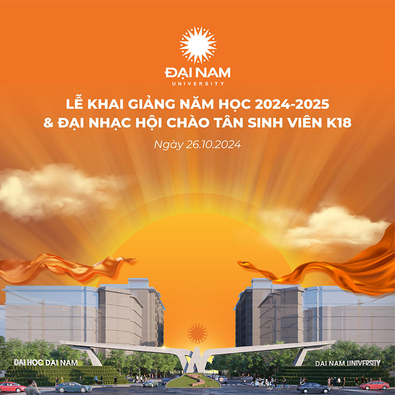 Poster khai giảng Đại Nam University