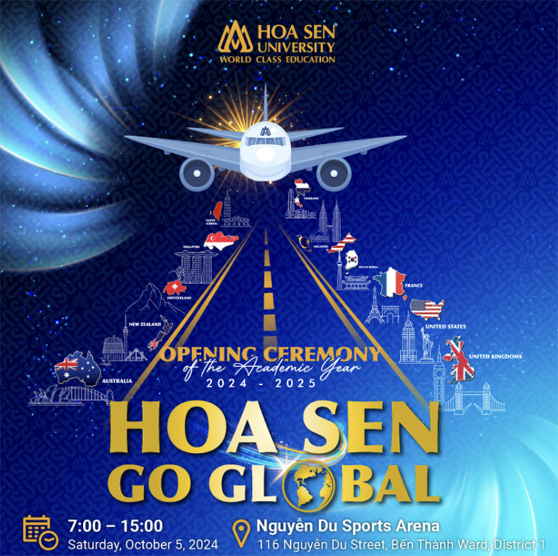 Poster khai giảng Hoa Sen University
