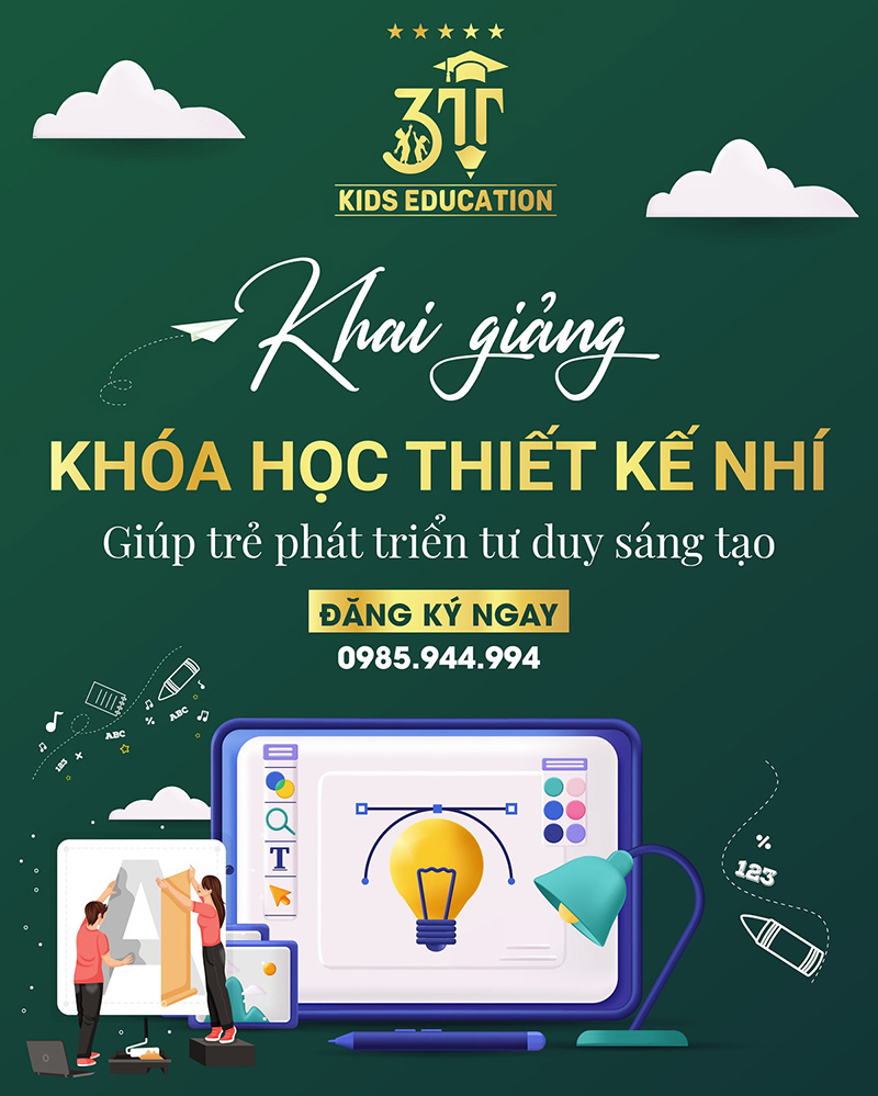 Poster khai giảng kháo học thiết kế