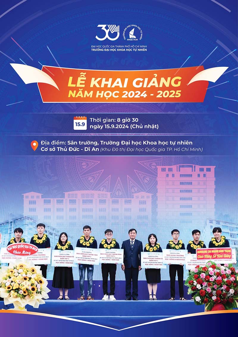 Poster khai giảng trường Đại học Khoa học tự nhiên