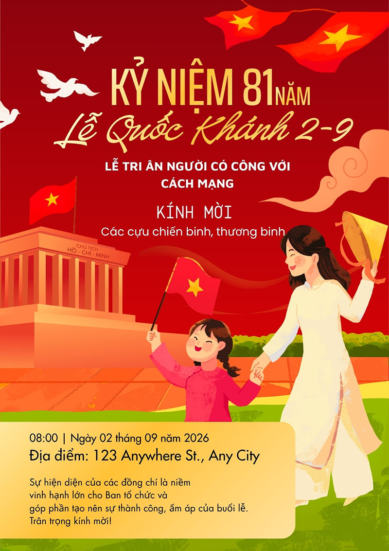 Poster lễ Quốc Khánh