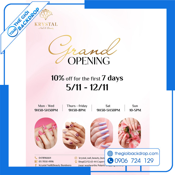 19+ Mẫu Poster Tiệm Nail Sang Chảnh, Thu Hút Khách Hàng