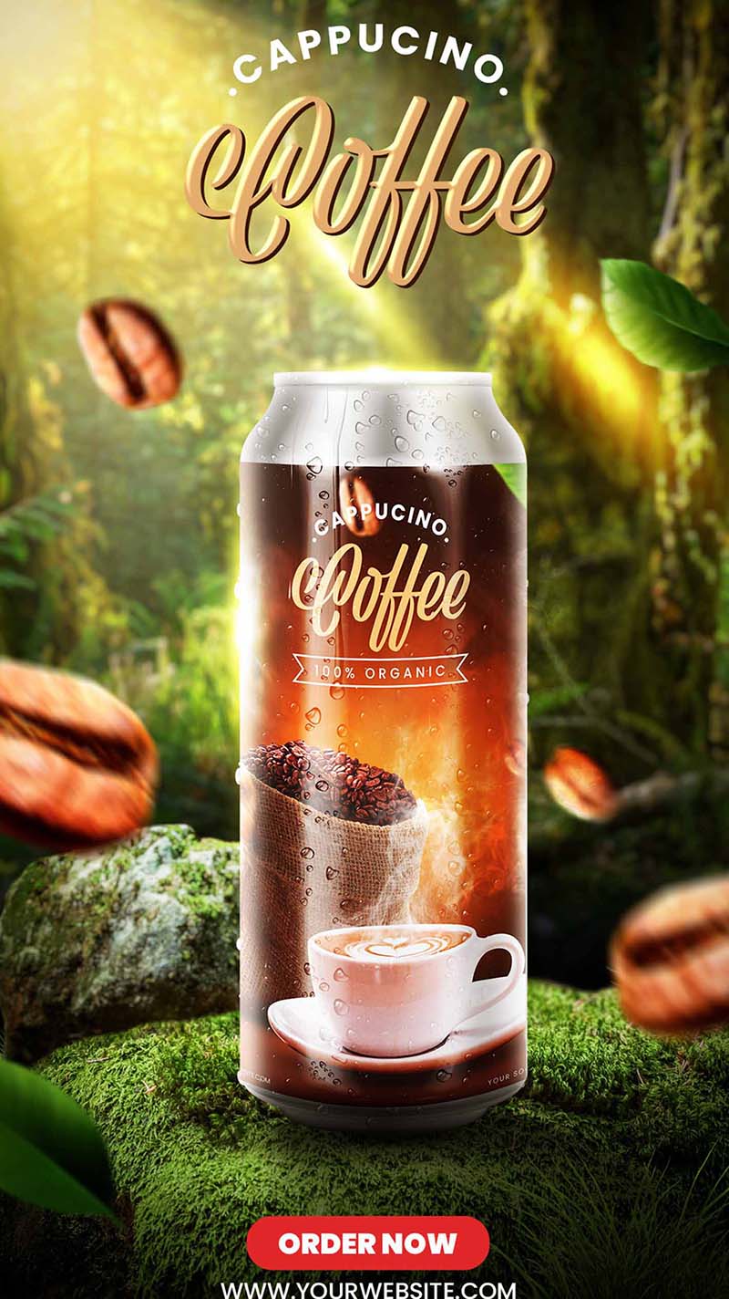 Poster cafe giải kh&aacute;t