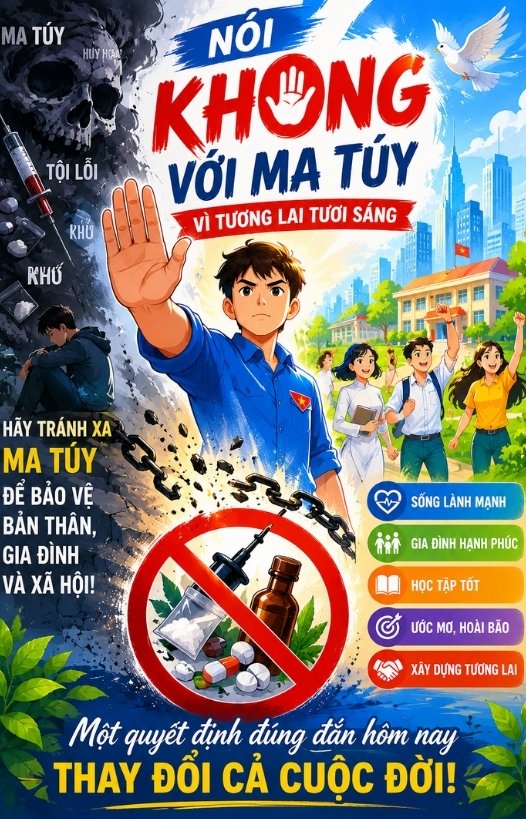 Mẫu poster 2D ph&ograve;ng chống ma t&uacute;y