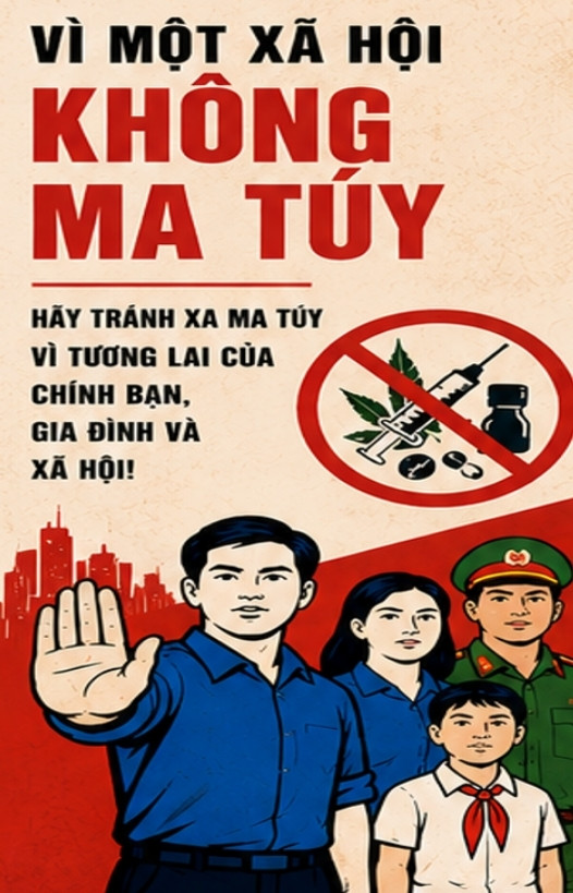 Mẫu poster tuy&ecirc;n truyền ph&ograve;ng chống ma t&uacute;y