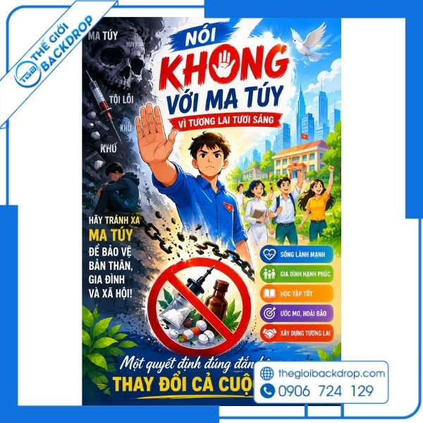 Tổng hợp 21+ mẫu poster phòng chống ma túy đẹp miễn phí (Vector/PSD)