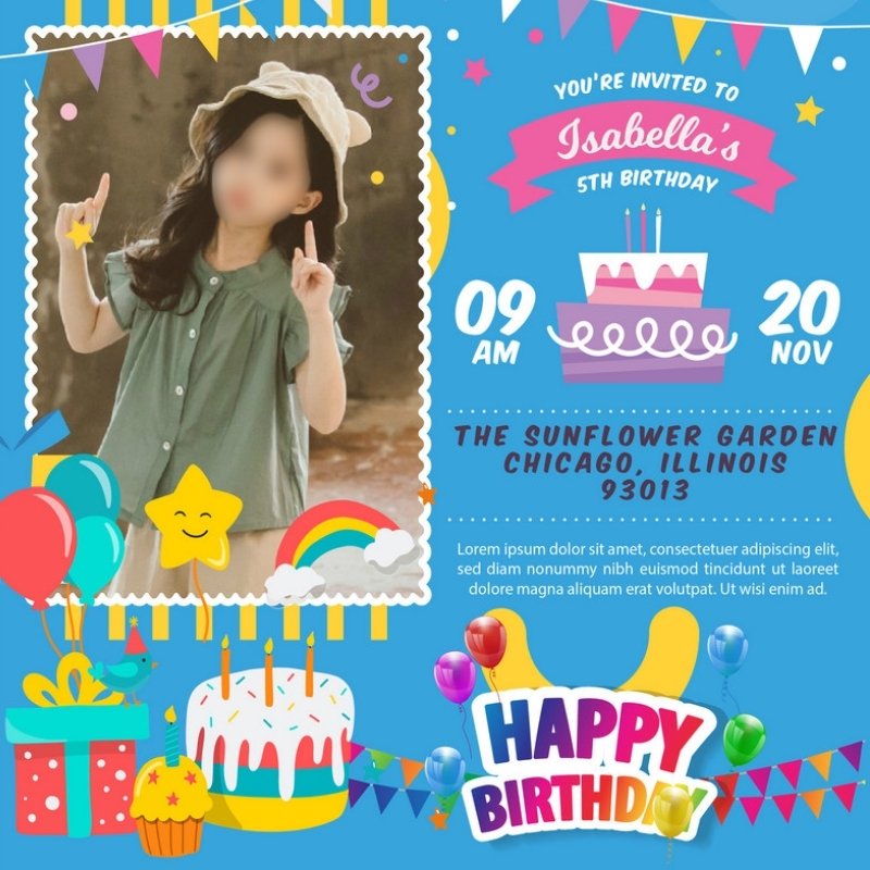 Poster sinh nhật cho b&eacute;