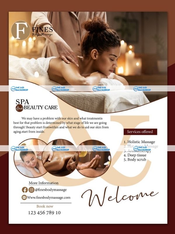 Poster spa massage thư giãn