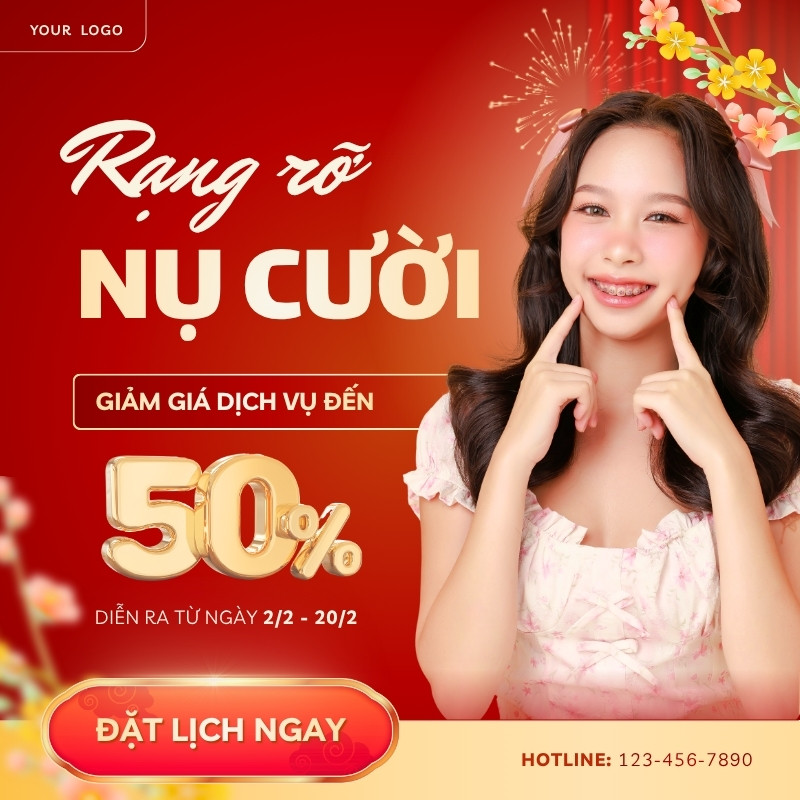 Poster chương tr&igrave;nh giảm gi&aacute; Tết