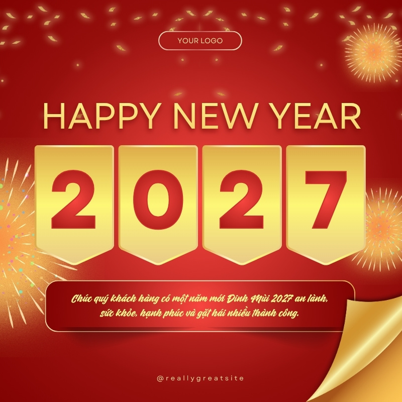 Poster Happy New Year kh&aacute;ch h&agrave;ng