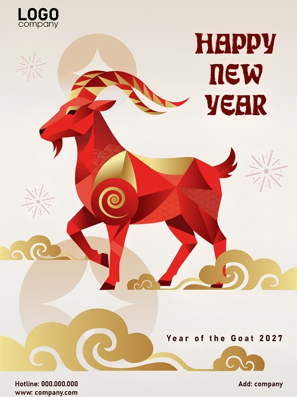 Poster Tết, ch&uacute;c mừng năm mới 2027