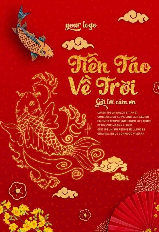 Poster Tết Tiễn &Ocirc;ng T&aacute;o Về Trời