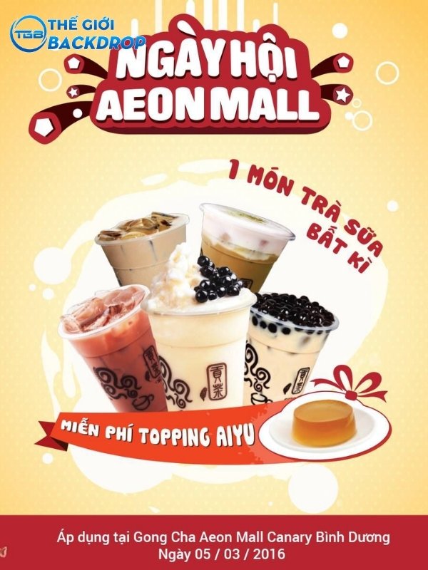 Poster trà sữa Gongcha