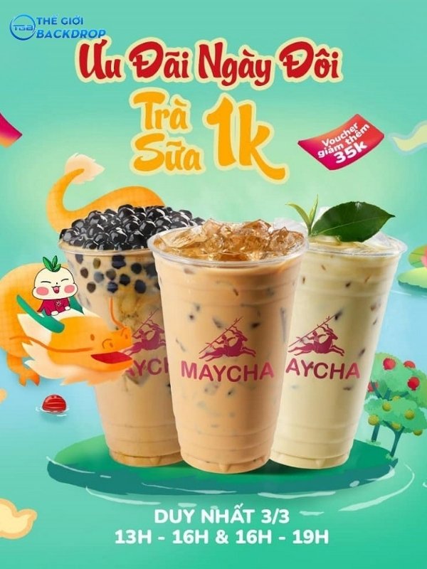 Poster trà sữa maycha
