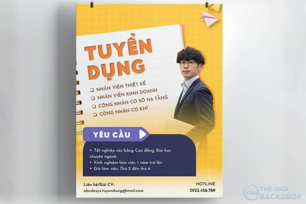 mẫu poster tuyển dụng nhân viên