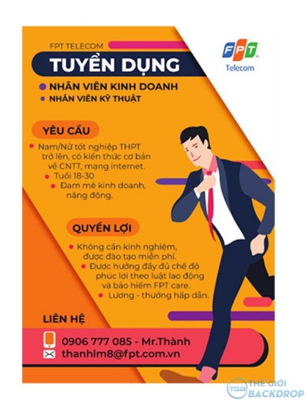 Poster tuyển dụng nhân viên kinh doanh FPT