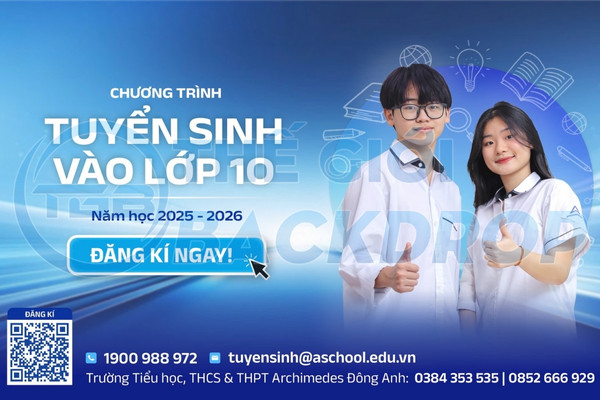 Poster tuyển sinh trường Đông Anh