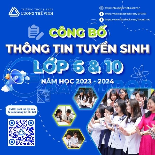 Poster tuyển sinh trường Lương Thế Vinh