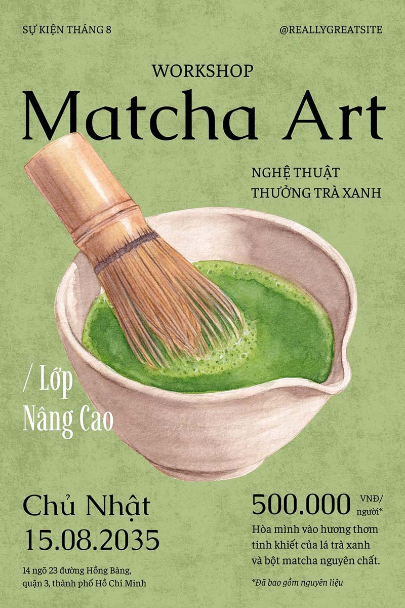 Poster workshop matcha art