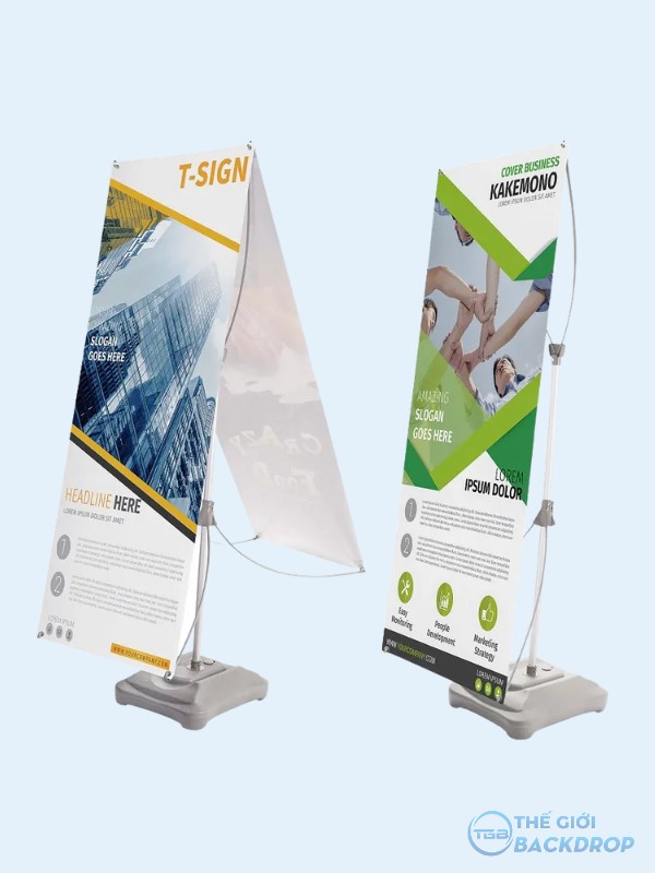 mẫu standee 2 mặt T Sign