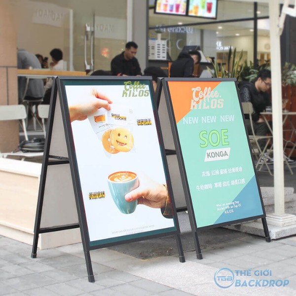 Mẫu standee coffee 2 mặt