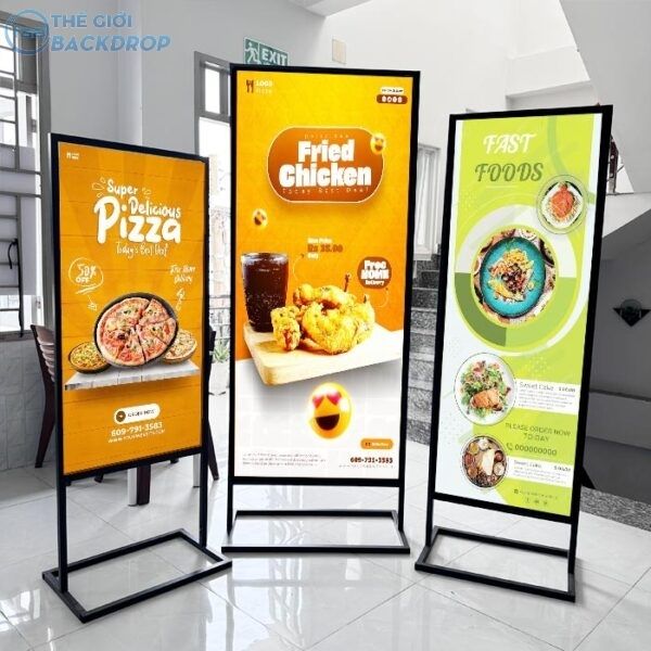 Standee 2 mặt fast food