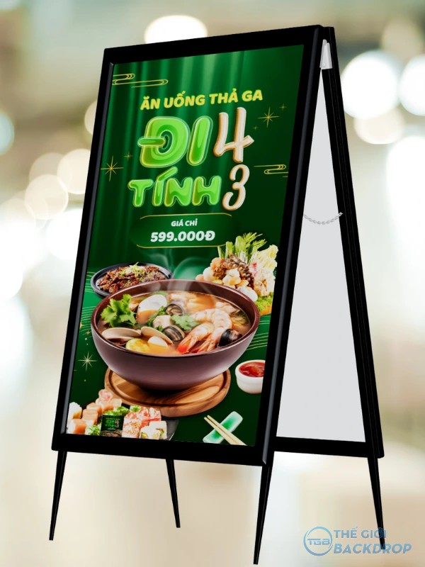 Standee chữ A 2 mặt