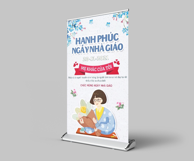 Mẫu standee 20/11 ấn tượng