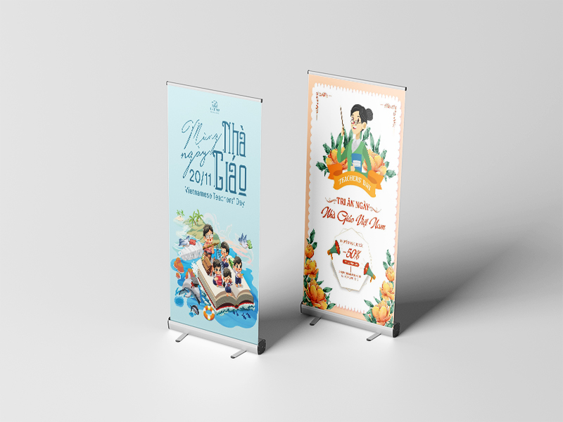 Standee 20/11 sắc n&eacute;t