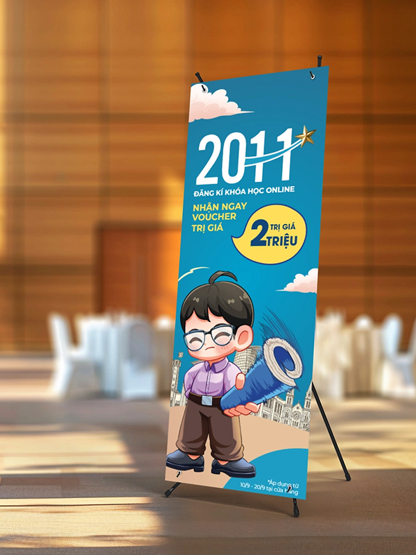Standee voucher kh&oacute;a học 20/11