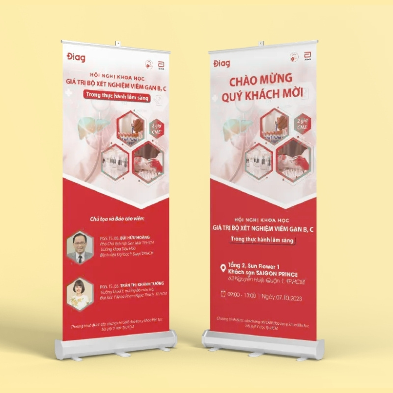 Standee ch&agrave;o mừng Điag
