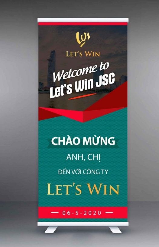 Standee ch&agrave;o mừng Let''s Win