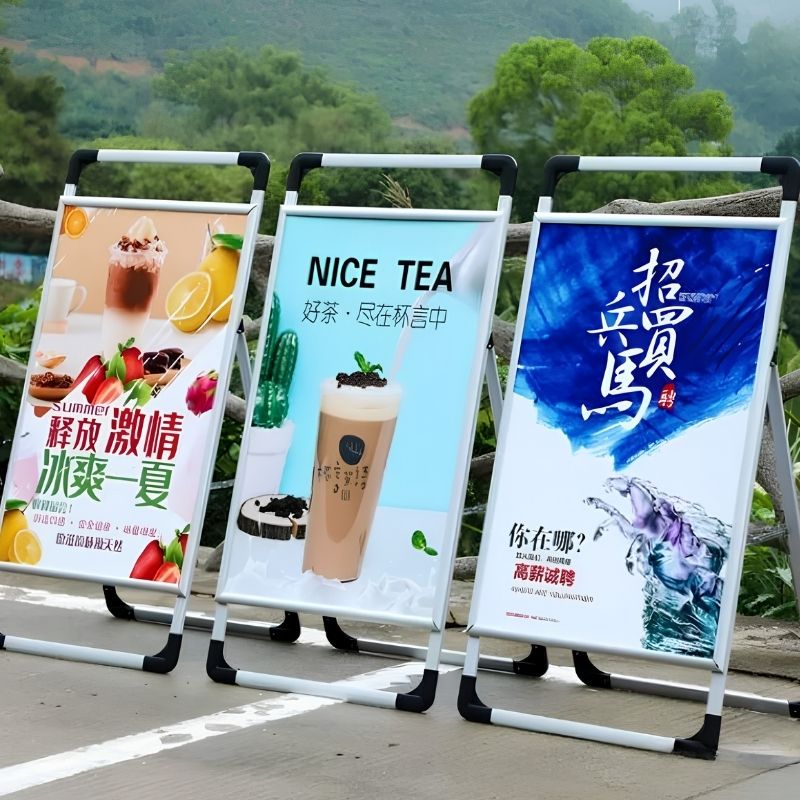 Standee chữ A qu&aacute;n nước