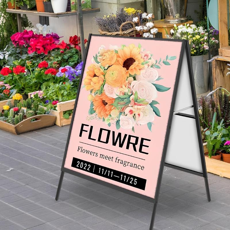 Standee chữ A tiệm hoa Flowre