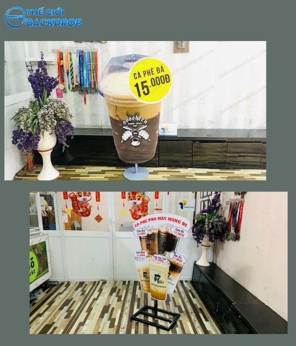 Standee coffee mô hình độc đáo