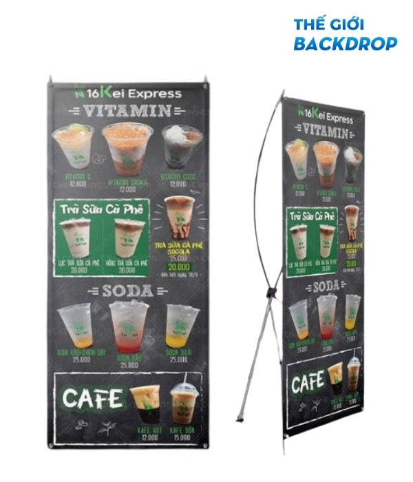 Standee coffee menu đồ uống