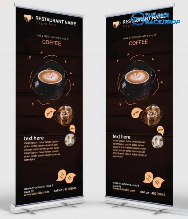 Standee coffee sáng tạo truyền thông