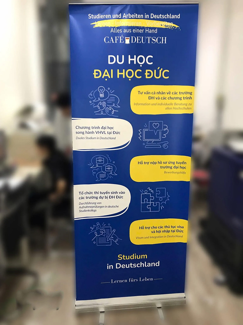 Standee du học Đức Cafe Deutsch