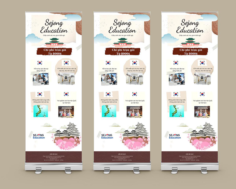 Standee tư vấn du học Hàn Quốc