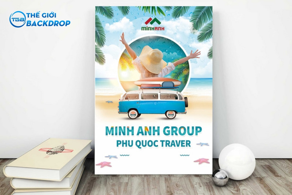 Standee du lịch mini để bàn