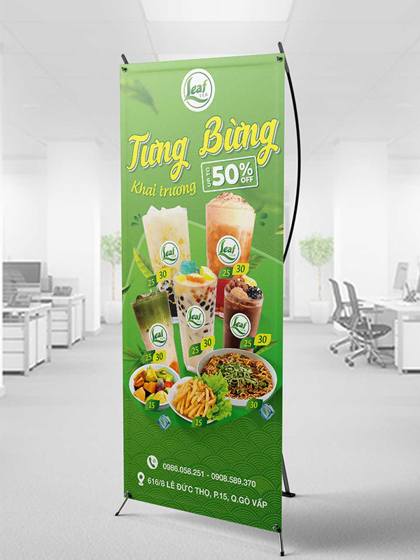 Standee food Leaf Tea
