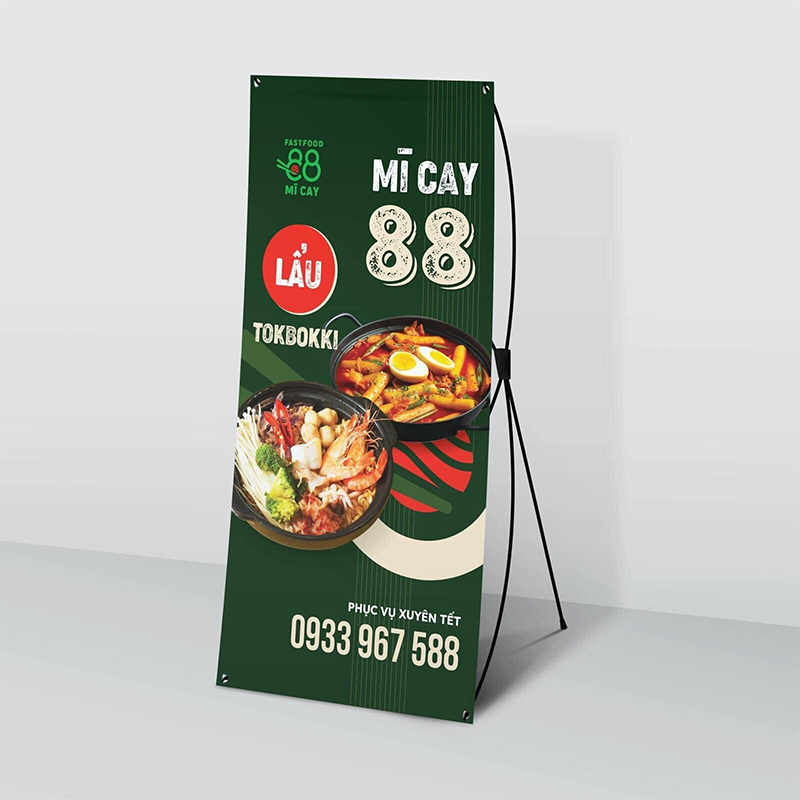 Thiết kế standee mỳ cay 88
