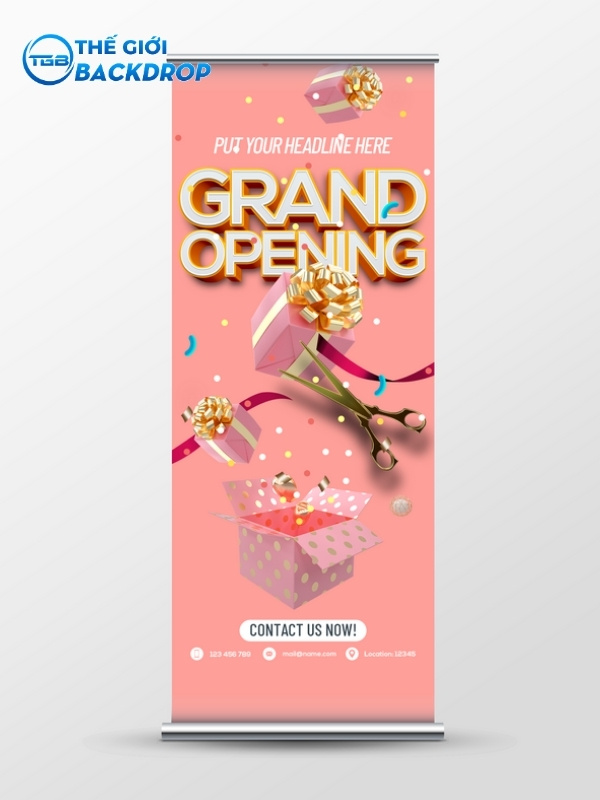 Standee khai trương 3