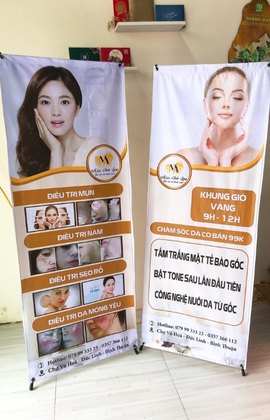 Standee khai trương spa