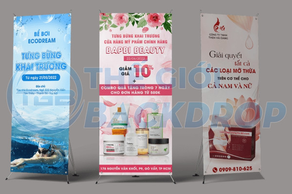 Standee mỹ phẩm ấn tượng