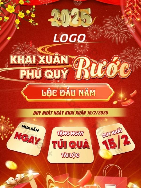 Standee sale khai xuân