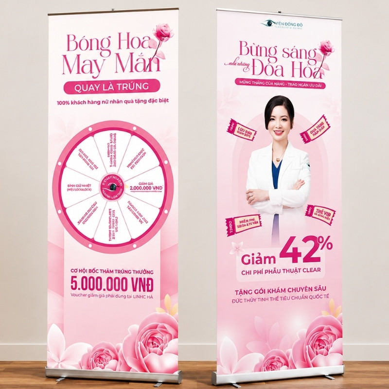 Mẫu standee cho ng&agrave;nh thẩm mỹ spa