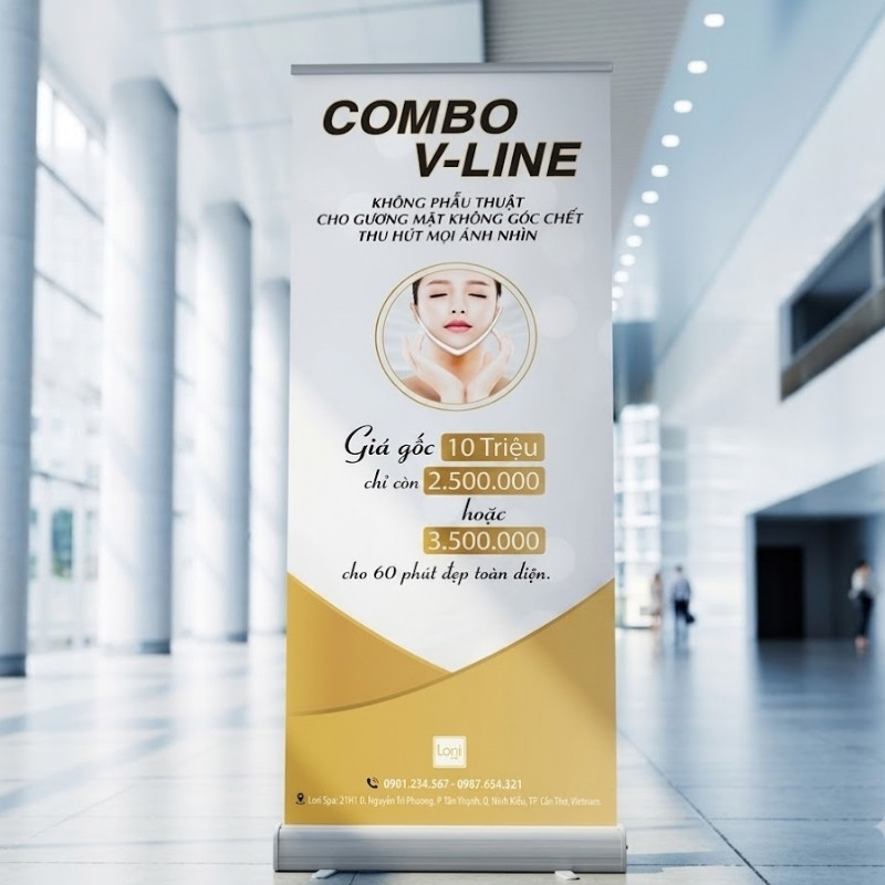 Mẫu standee combo thẩm mỹ ấn tượng