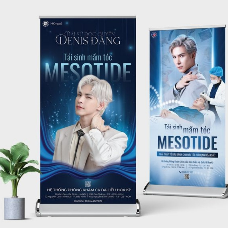 Mẫu standee thẩm mỹ về t&oacute;c đẹp